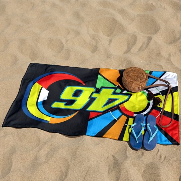 Serviette de Plage Motard Numéro 46 – Image 3
