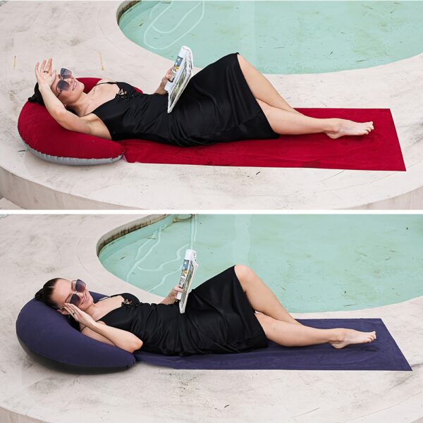 Tapis de Plage Gonflable pour 1 Personne avec Oreiller – Image 9