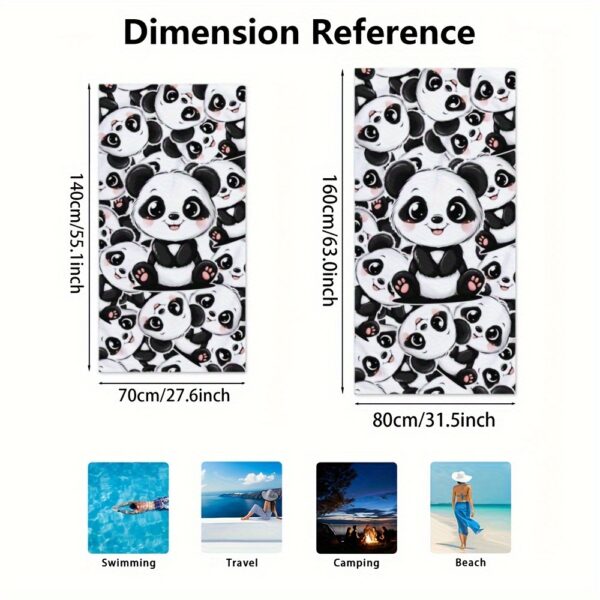 Serviette de Plage Panda Adorable – Image 3
