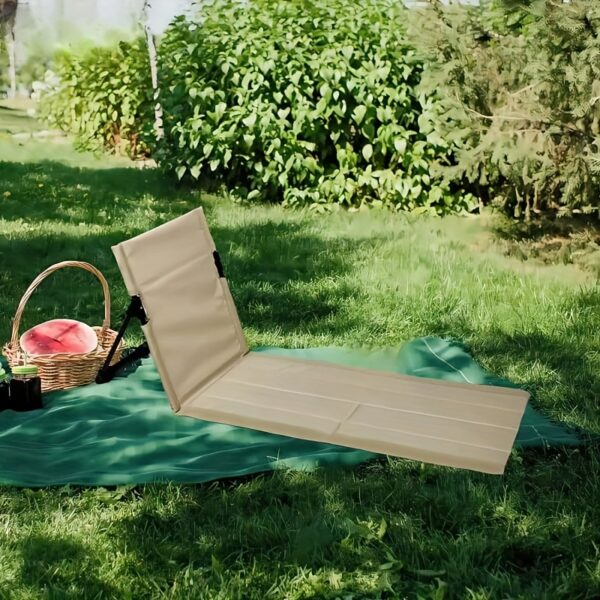 Chaise Longue Extensible Pliable avec Support en Alliage d'Aluminium – Image 4