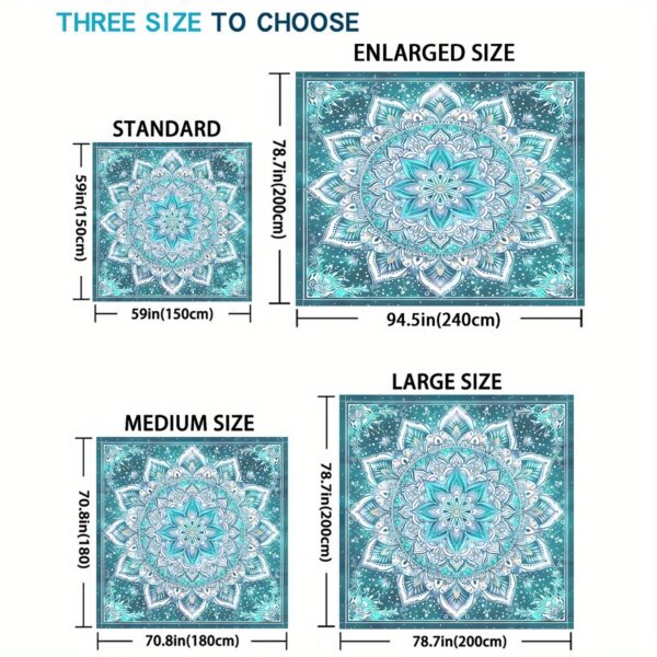 Drap de plage Imprimé Florale Bohème et Mandala – Image 6