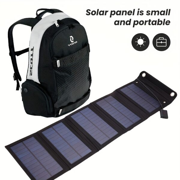 Chargeur de panneau solaire pliable 60W avec port USB – Image 8