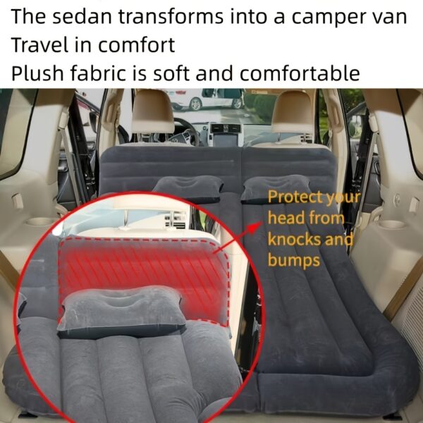Lit Gonflable pour Coffre de Voiture, Matelas Gonflable pour Arrière du Siège – Image 8