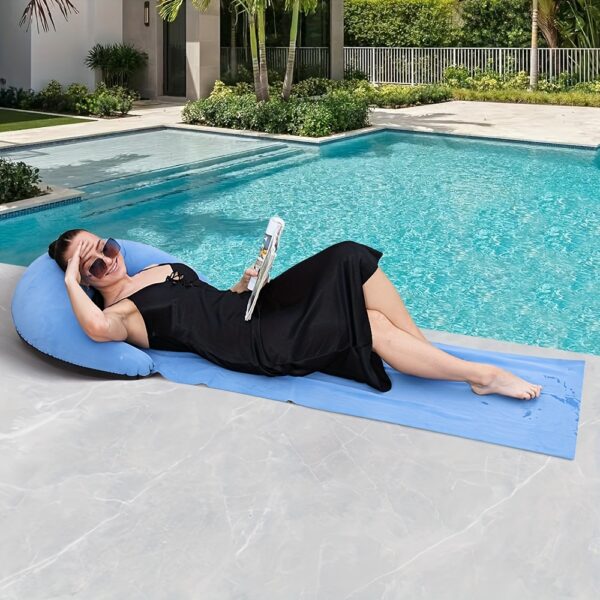 Tapis de Plage Gonflable pour 1 Personne avec Oreiller – Image 6