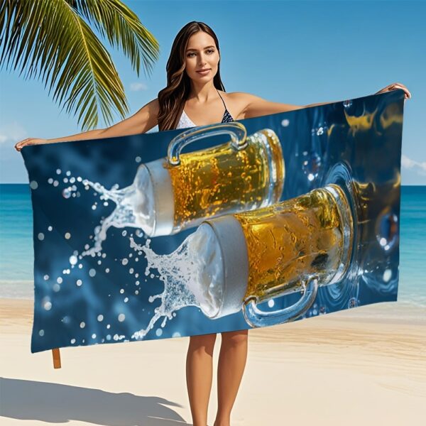 Serviette de plage pour les amateurs de bière – Image 2