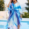 Robe de plage bleu