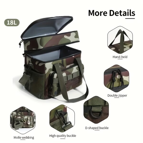 Sac isotherme isolé double couche de grande capacité – Image 12
