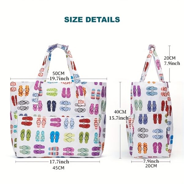 Sac fourre-tout plage & sport – Grand, élégant, compartiment étanche – Image 4