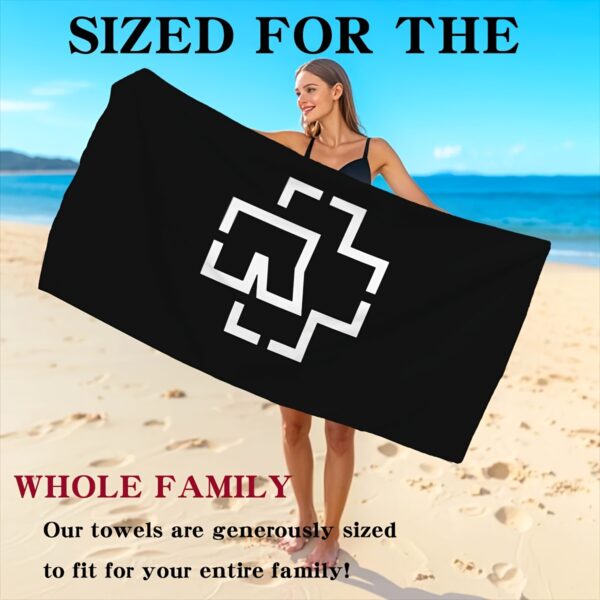 Serviette de Plage Noir & Blanc – Image 2