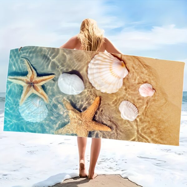 Serviette de Plage Étoile de Mer & Hippocampe – Image 4