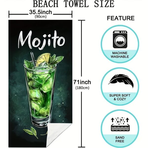 Serviette de Plage Cocktail Mojito – Image 3