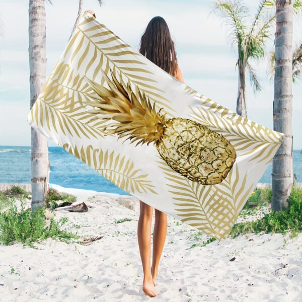 Serviette de Plage à Imprimé Ananas Tropical