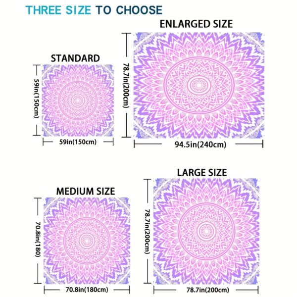 Drap de plage Bohème Mandala – Image 8