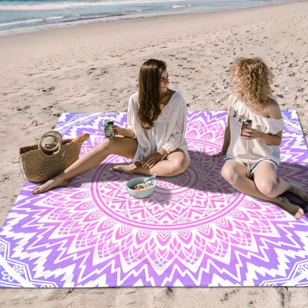 Drap de plage Bohème Mandala – Image 3