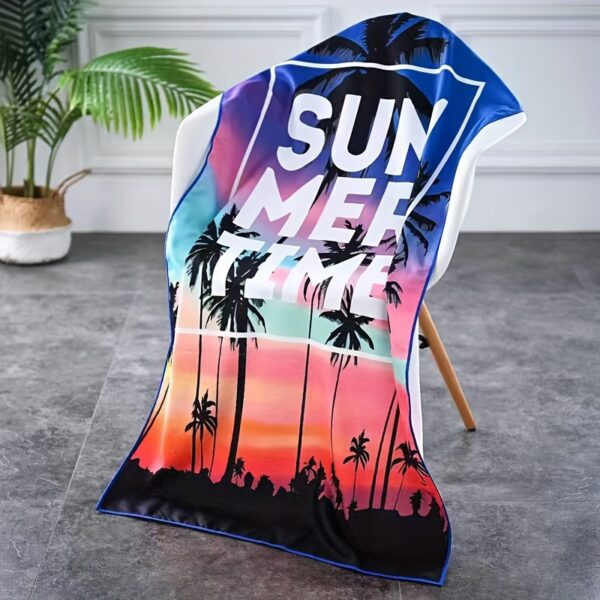 Serviette de plage en microfibre de style tropical