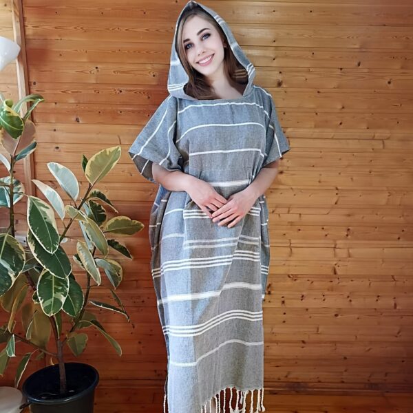 Poncho de plage rayé – Image 4