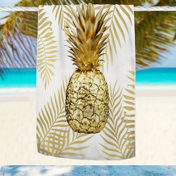 Serviette de Plage à Imprimé Ananas Tropical – Image 2