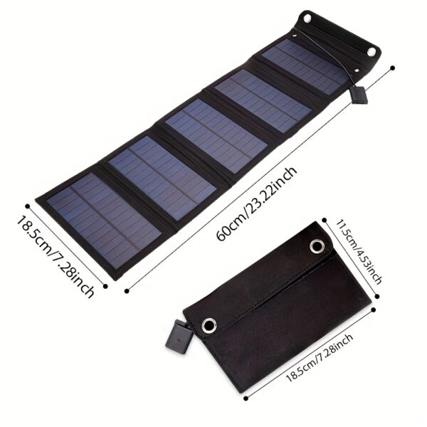 Chargeur de panneau solaire pliable 60W avec port USB – Image 5