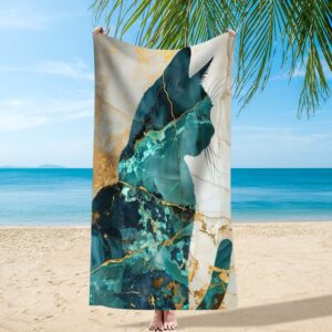 Drap de plage Chat En Marbre Abstrait