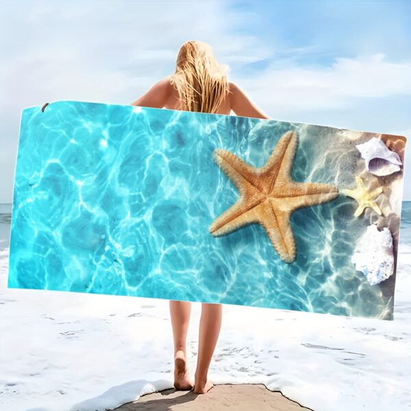 Serviette de Plage Étoile de Mer & Hippocampe – Image 5