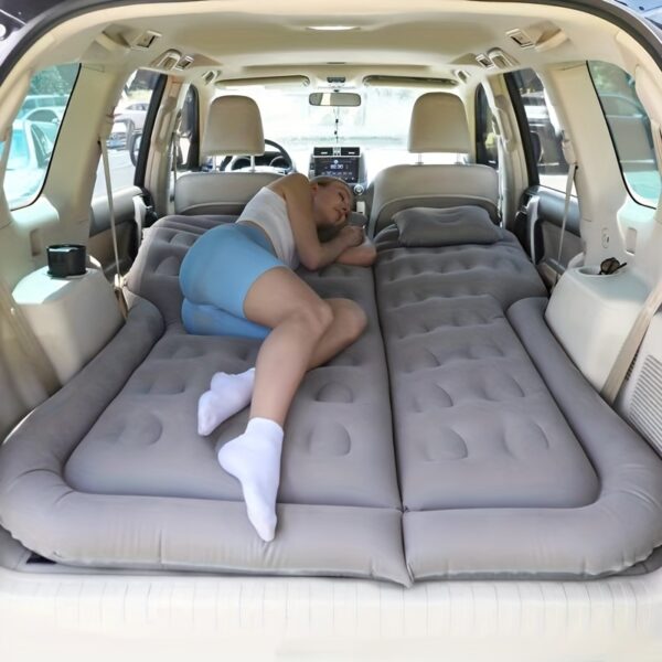 Matelas gonflable pour voiture SUV - Lit gonflable pour coffre de voiture - Lit de voyage pour siège arrière de voiture - Air mattress pour camping-car sans pompe – Image 5
