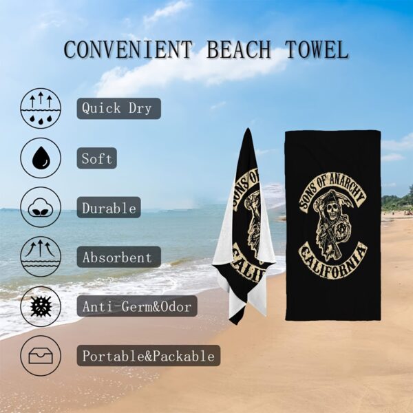 Serviette de Plage Sons of Anarchy Californie – Image 3