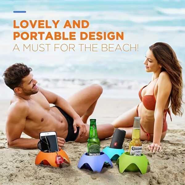 3pcs Plateaux de Tasses de Plage, Porte-tasses de Plage – Image 6