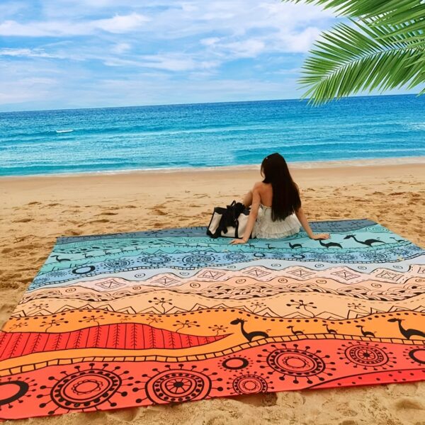 Drap de plage à motif tribal