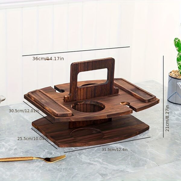 Étagère de rangement portable en bois multi-niveaux – Image 4
