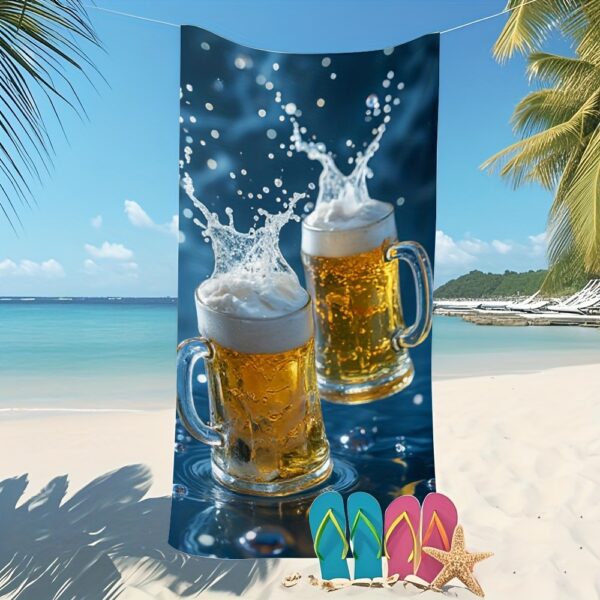Serviette de plage pour les amateurs de bière