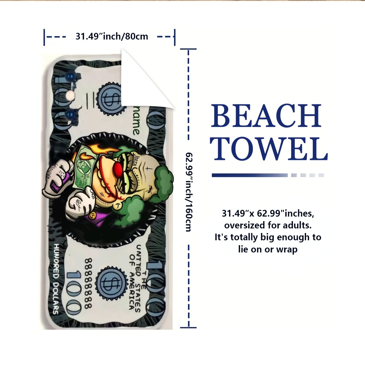 Serviette de Plage Monnaie – Image 3