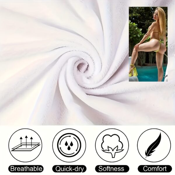 Serviette de Plage Thème Bikini Beauté, – Image 5