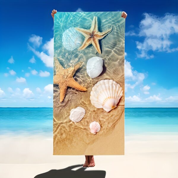 Serviette de Plage Étoile de Mer & Hippocampe – Image 2