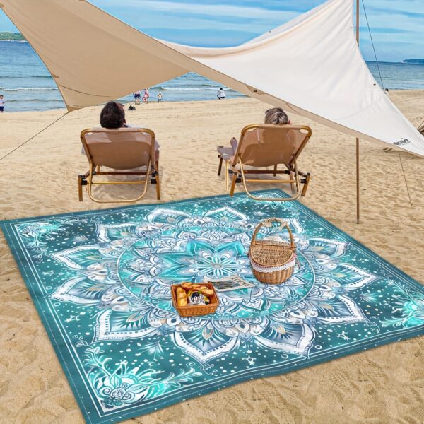 Drap de plage Imprimé Florale Bohème et Mandala