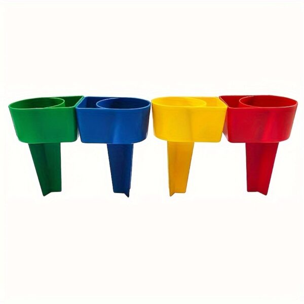 Ensemble de Porte-gobelet et Sous-verres pour Plage avec Compartiments pour Téléphone Portable et Collations – Image 8