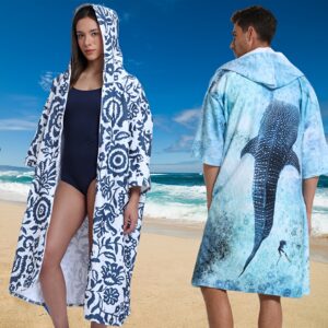 2 Ponchos de plage imprimés