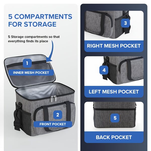 Sac isotherme pour bière de grande capacité 30L avec ouvre-bouteille – Image 3