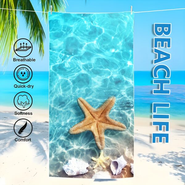 Serviette de Plage Étoile de Mer & Hippocampe – Image 7