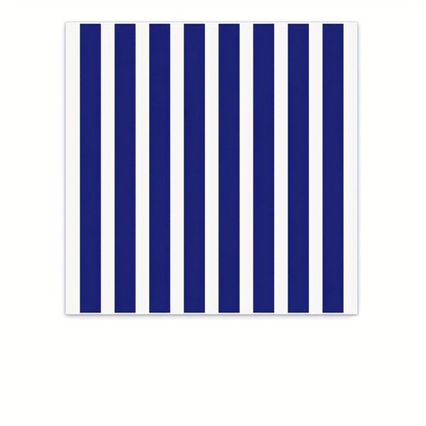 Drap de plage à Motif Damier et Rayures Bleu Marine