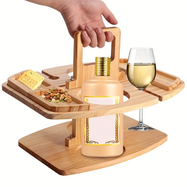 Table de vin en bois portable – Image 6