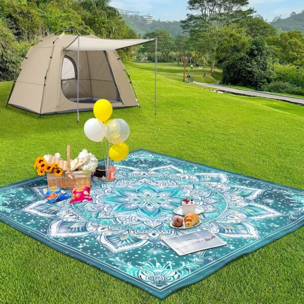 Drap de plage Imprimé Florale Bohème et Mandala – Image 3