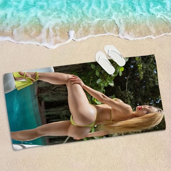 Serviette de Plage Thème Bikini Beauté, – Image 4