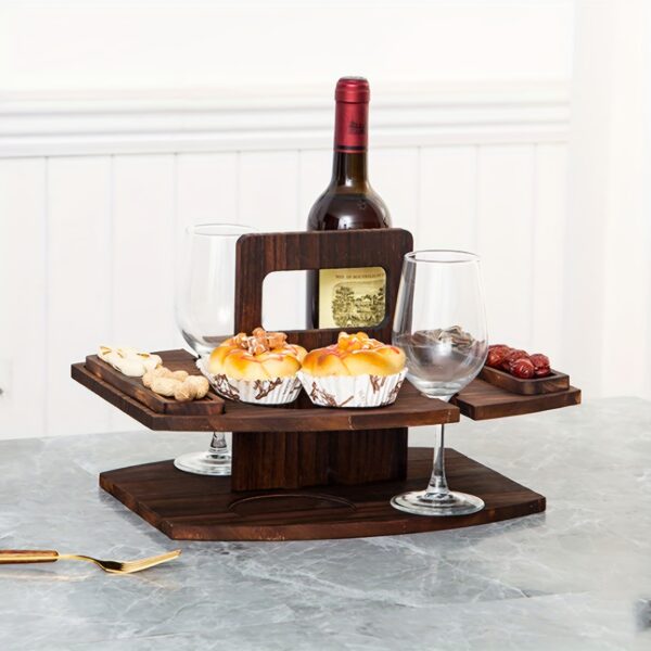 Étagère de rangement portable en bois multi-niveaux – Image 6