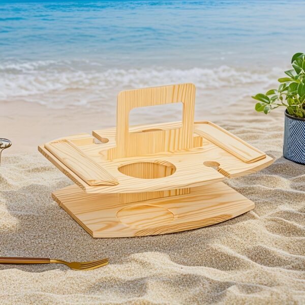 Table de vin en bois portable – Image 3