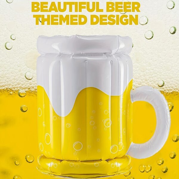 Grand refroidisseur gonflable avec design de bouteille de bière – Image 7