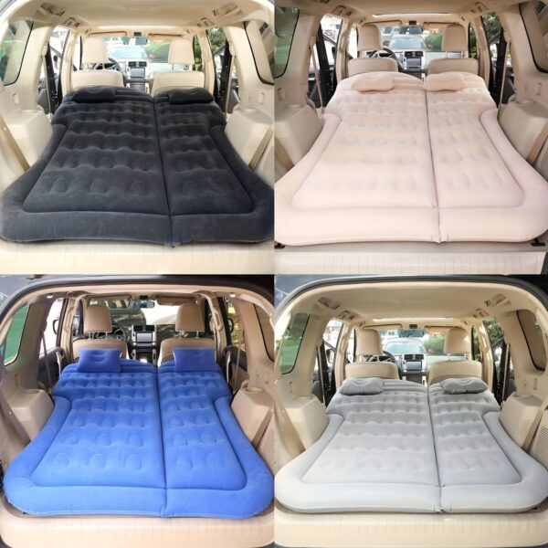 Matelas gonflable pour voiture SUV - Lit gonflable pour coffre de voiture - Lit de voyage pour siège arrière de voiture - Air mattress pour camping-car sans pompe – Image 3