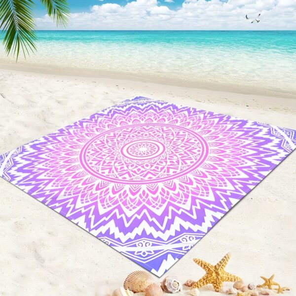 Drap de plage Bohème Mandala – Image 4