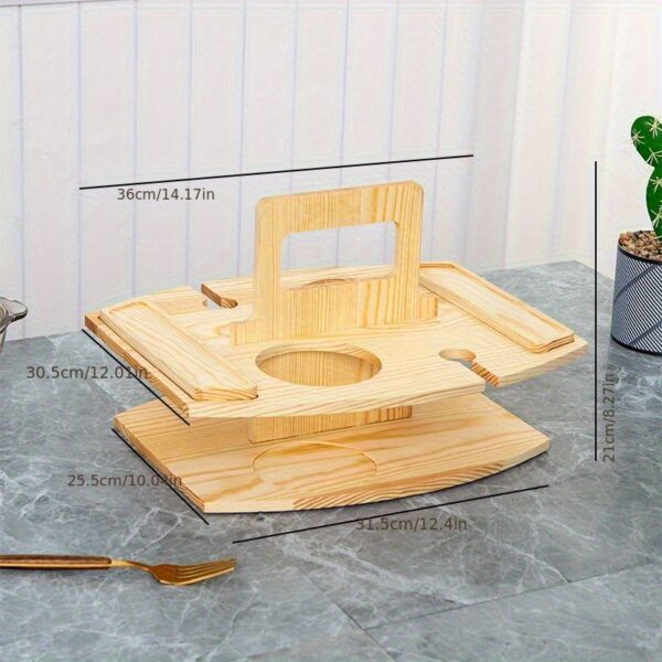 Étagère de rangement portable en bois multi-niveaux – Image 2