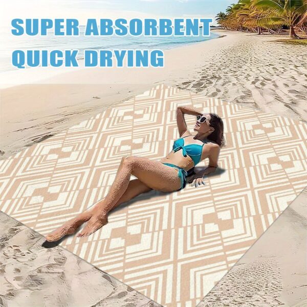 Drap de plage geometrique