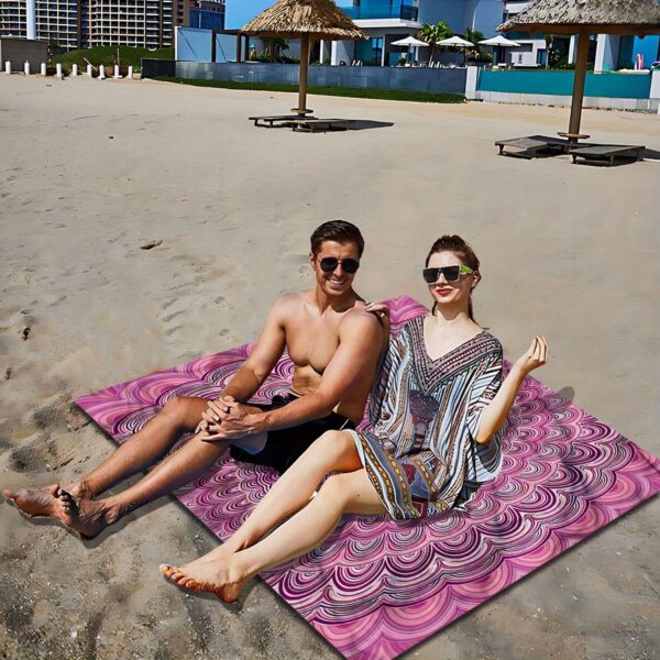 Drap de plage Tourbillon Violet Vibrant – Image 2
